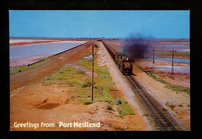 Train Railroad postcard Port Hedland Mt. Newman Pilbara Australia 