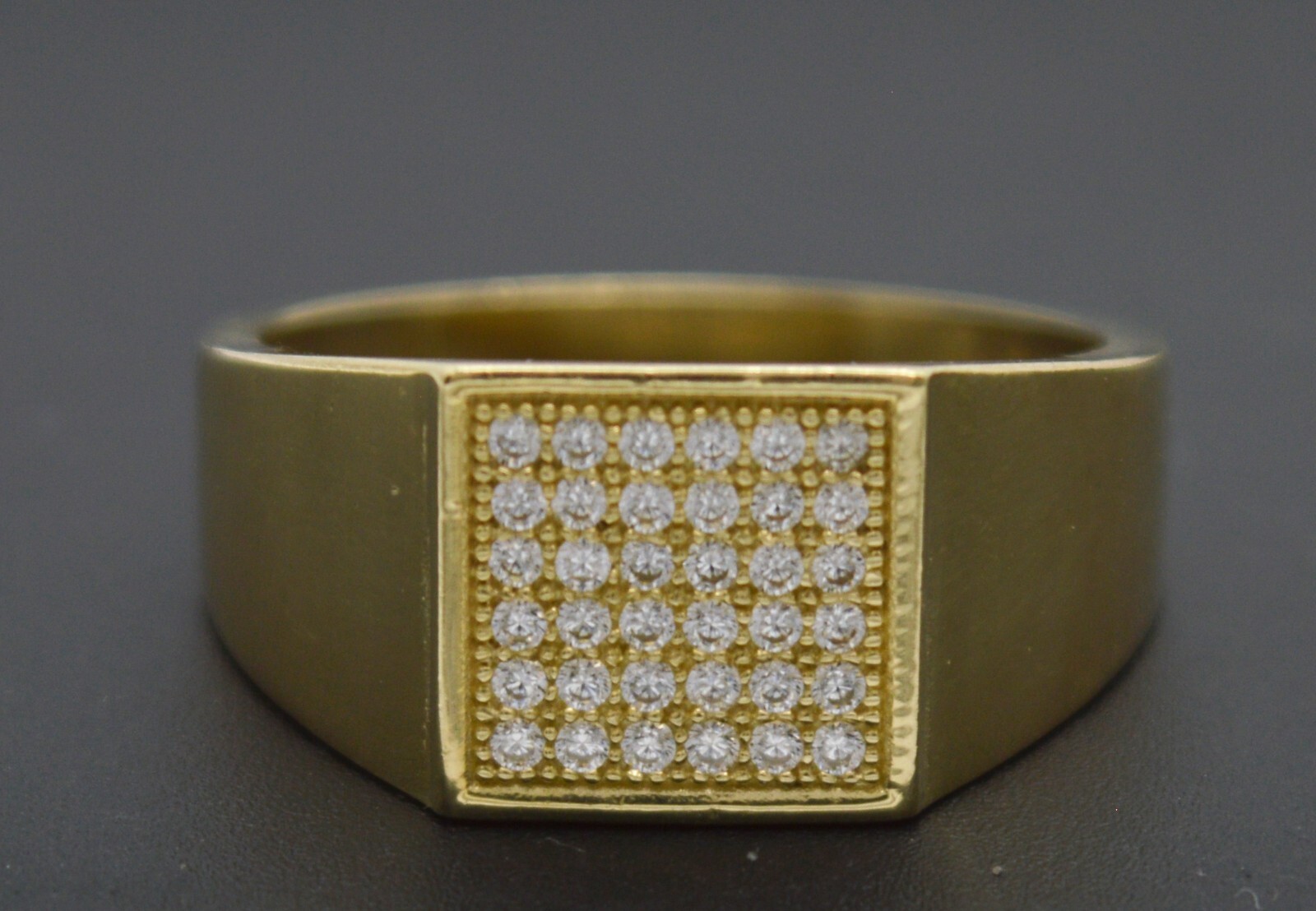 Pre-owned Pinky Real 10k Yellow Solid Gold Men's  Ring All Sizes 10.7 Mm 4.0 Gr