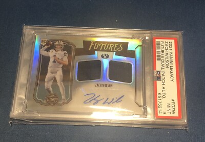 2021 Panini Legacy Futures RPA Zach Wilson Rookie Card Autograph Auto /75 PSA 9