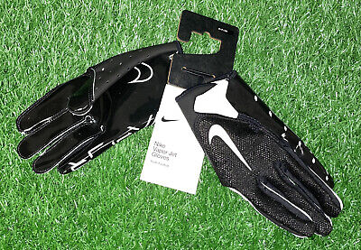 Nike Youth Vapor Jet 7.0 Football Gloves Black White Size Youth Small Kid's New