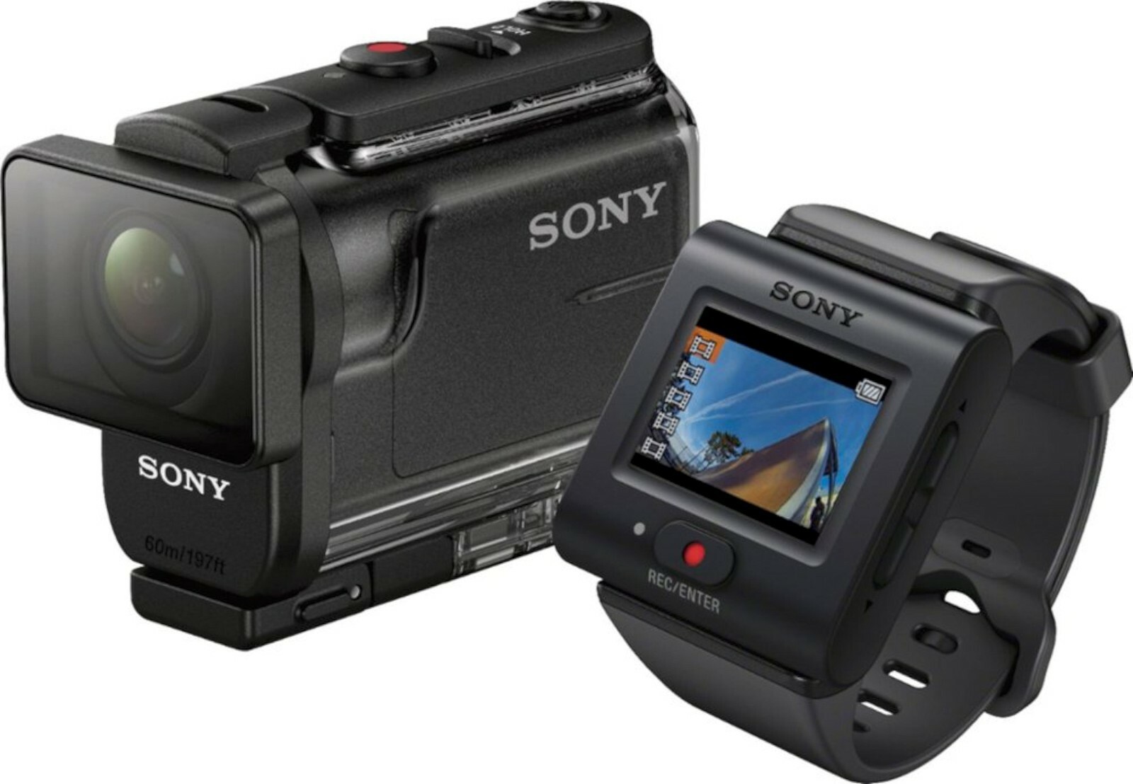 NEU Sony Action Cam hdras300 HD wasserdicht weiß Video Kamera Selfie
