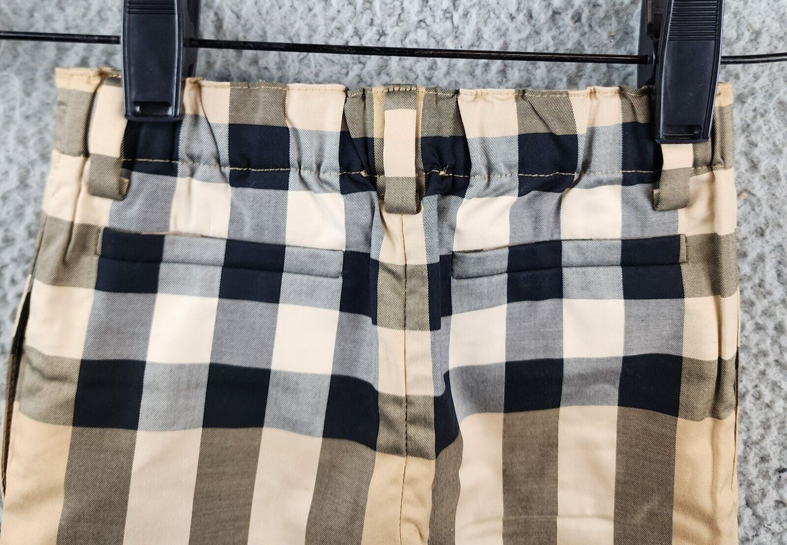 Burberry Royston Checked Stretch Shorts Baby Boys 12M Beige Multi Button Front - Picture 12 of 12