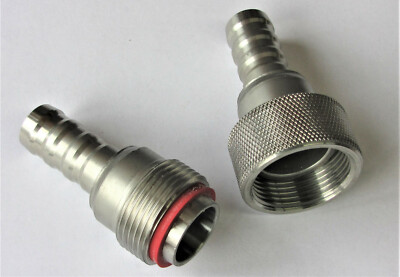 3/3 V2A Hose Screw Connection 32 FT Mainz With 22 MM Hose Spout