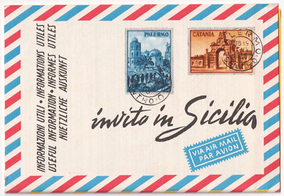 Vintage Sicily Italy Travel Tourist Brochure 1955