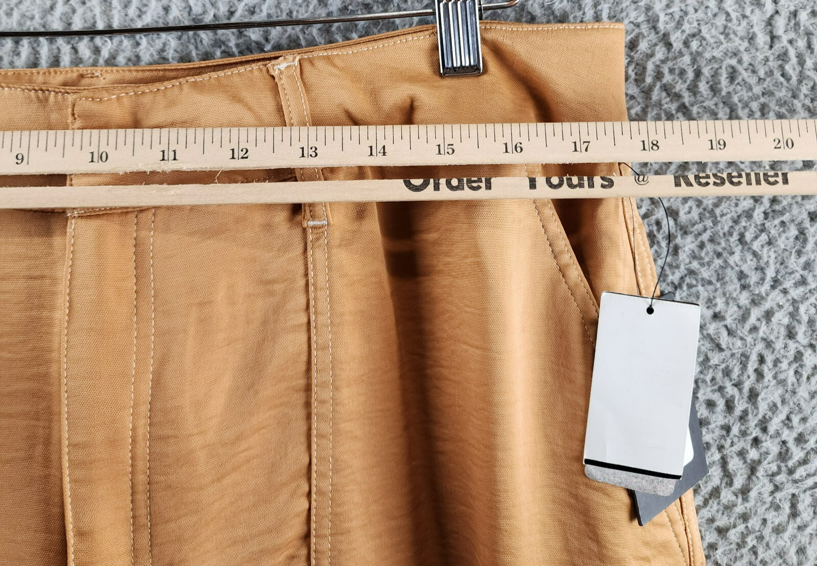 DKNY High Rise Wide-Leg Cargo Pants Women's 16 Tawney Zip Hook & Bar Closure - Picture 6 of 14