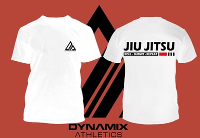 Dynamix Athletics T-Shirt Jiu Jitsu Submit Weiß BJJ Grappling Herren S M L XL