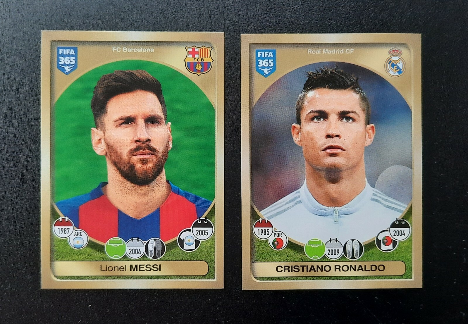 panini ULTIMATE TEAM メッシ&ロナウド 2x 🔥 MESSI & RONALDO RARE LOT PANINI FIFA 365 2017 STICKERS