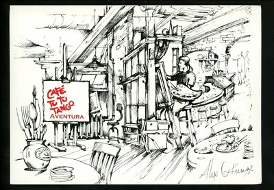 Florida FL postcard Oversized Aventura Cafe Tututango Restaurant Chrome