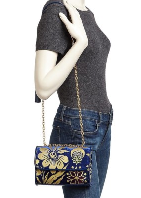 NWT!! TORY BURCH FLEMING COSMIC FLORAL SMALL CONVERTIBLE SHOULDER BAG $498