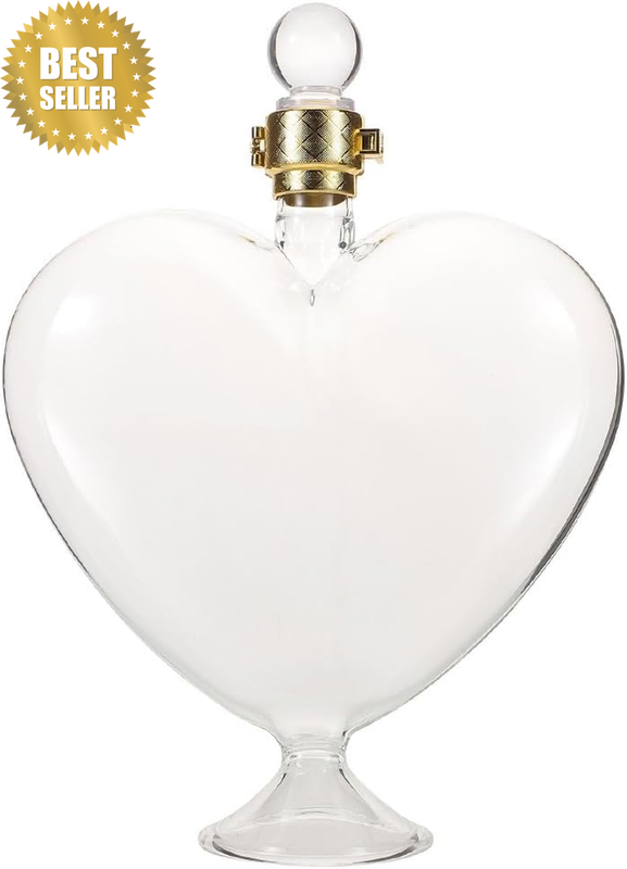 Heart-Shaped Wine Decanter, Glass Wine Decanter, Excellent Sealing Performance,