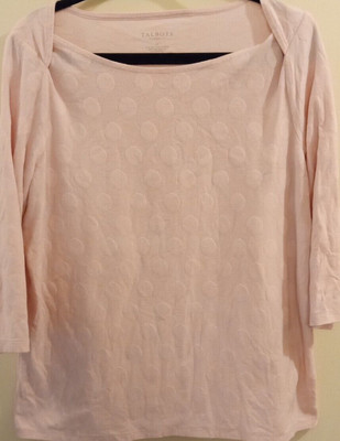 Talbot's Plus Pink Sweater Size 1X, Monochromatic Dots, Gorgeous Piece, NWOT