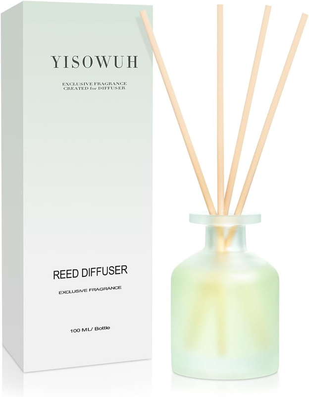 Reed Diffuser - Clean Linen 3.38Oz (100Ml)*1 Pack Essential Oil Reed Diffuser Set with 8 Sticks, Long Lasting Fragrance for Home, Bathroom, Bedroom, Room, Decor, Gifts