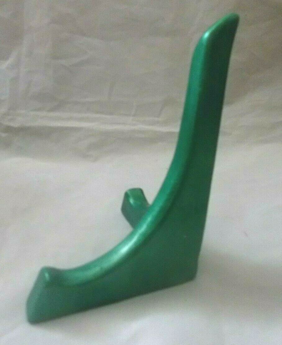 Plate Stand Hand Painted Ceramic Home Decor Display Green