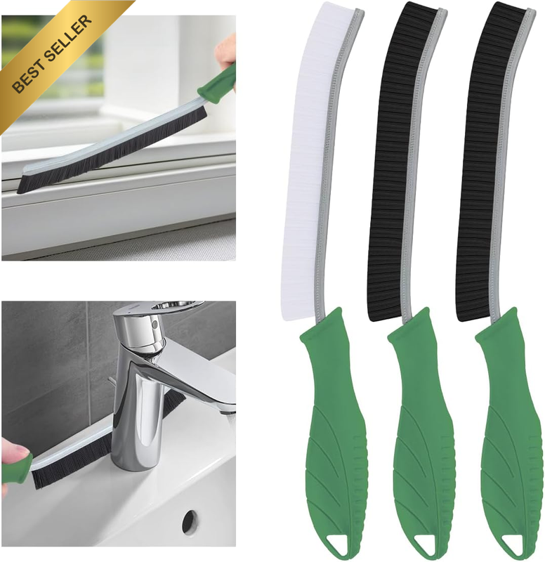 3Pcs Hard Bristle Crevice Cleaning Brush - Multifunctional Gap Cleaning Brush, C