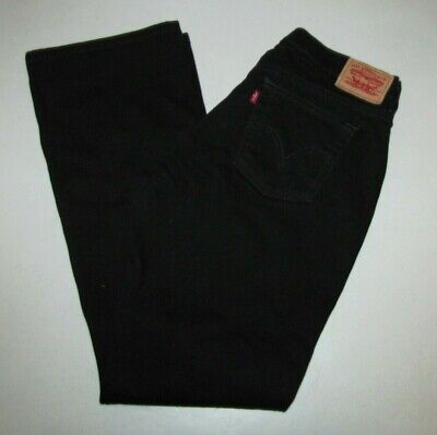 Womens Levi's 515 Boot Cut Stretch Jeans. Size 10 (12) Black. 32'' Inseam.