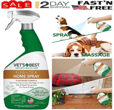 Vets Best Flea & Tick Home Spray | Flea Treatment for Dogs & Home | Flea (Best Flea Spray For Dogs)