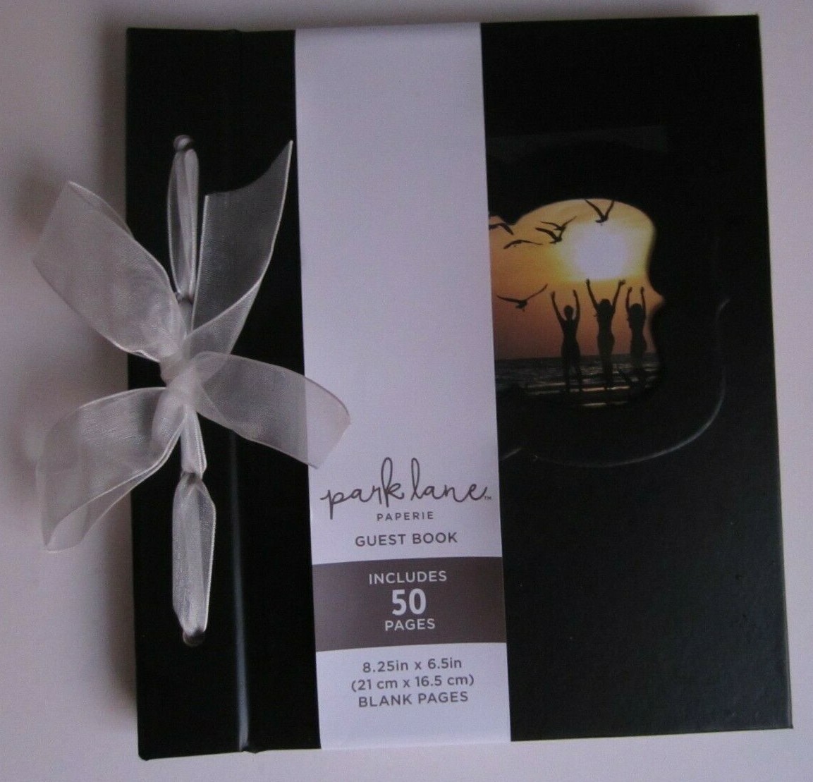 Park Lane Chipboard Kraft Album Guest Book with Kraft Paper Cover Ribbon Bow