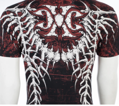 Xtreme Couture Affliction Men's T-Shirt BARE BONE Skull Black Tattoo Biker S-2XL