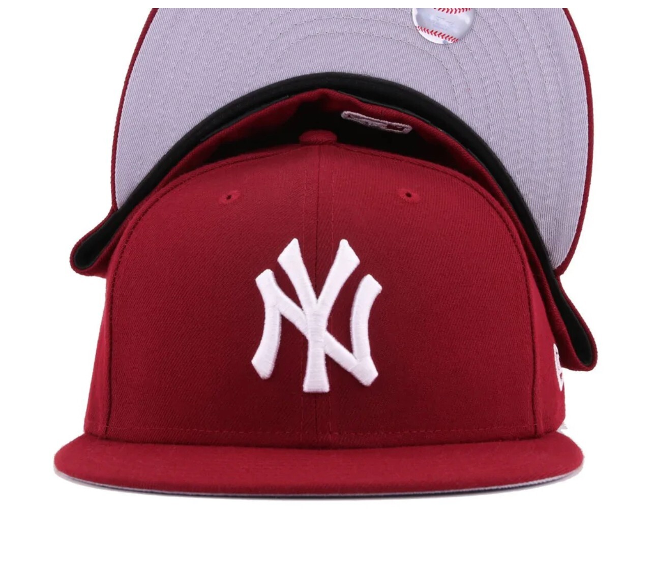 【US限定】NEW ERA 59FIFTY New York Yankees Burgundy Red New Era New York Yankees 59FIFTY Fitted Hat Cap Maroon