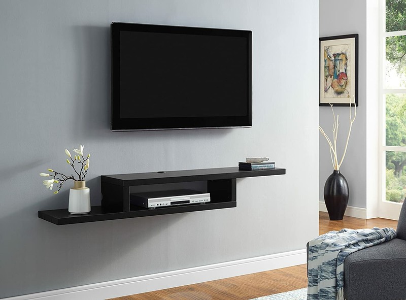 Modern 60" Asymmetrical Wall Mounted TV Console, 60 inch ...