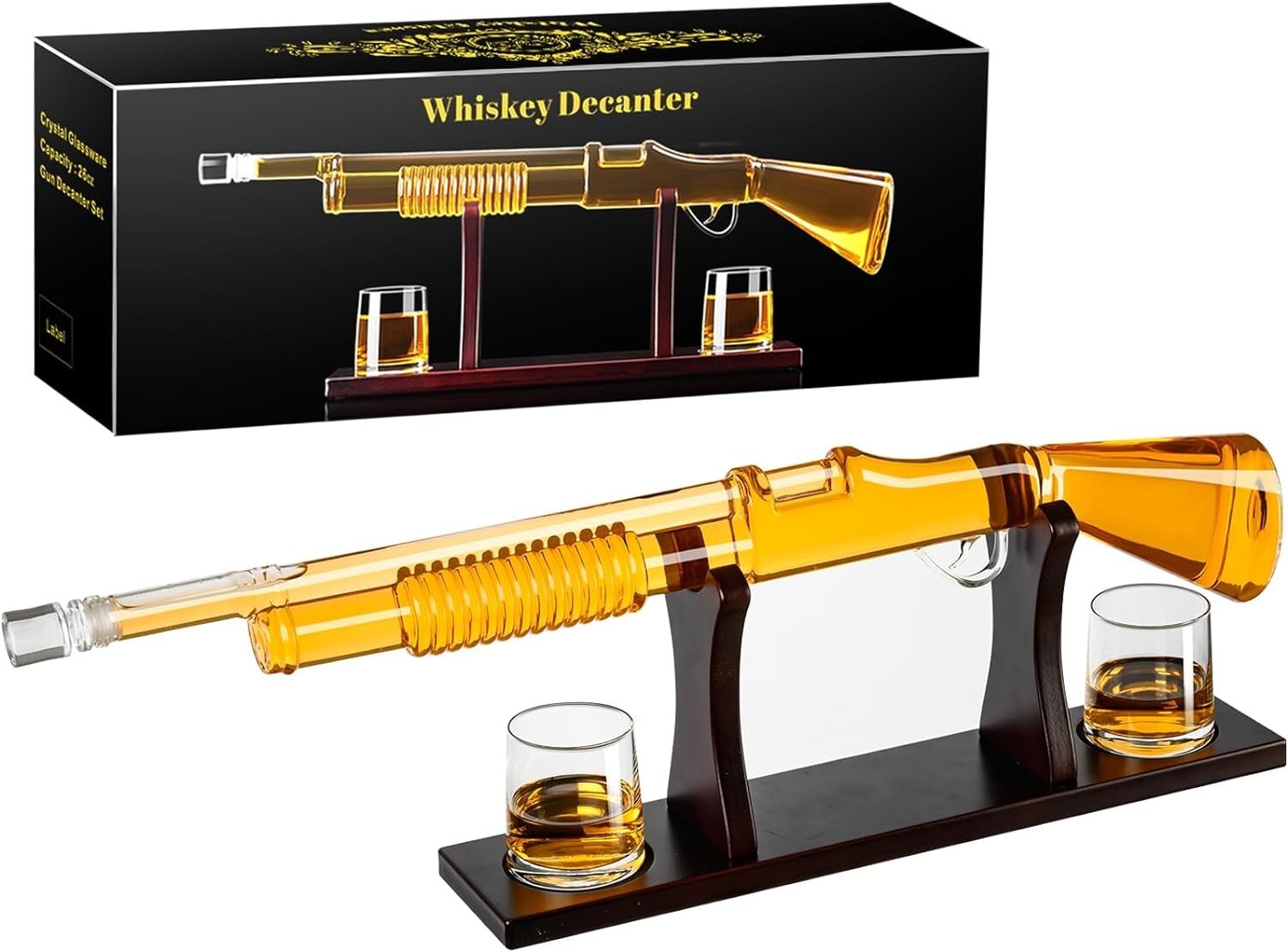 GUN WHISKEY DECANTER SET  27oz 800ml Cool Liquor Dispenser BIG SIZE Unique 2024
