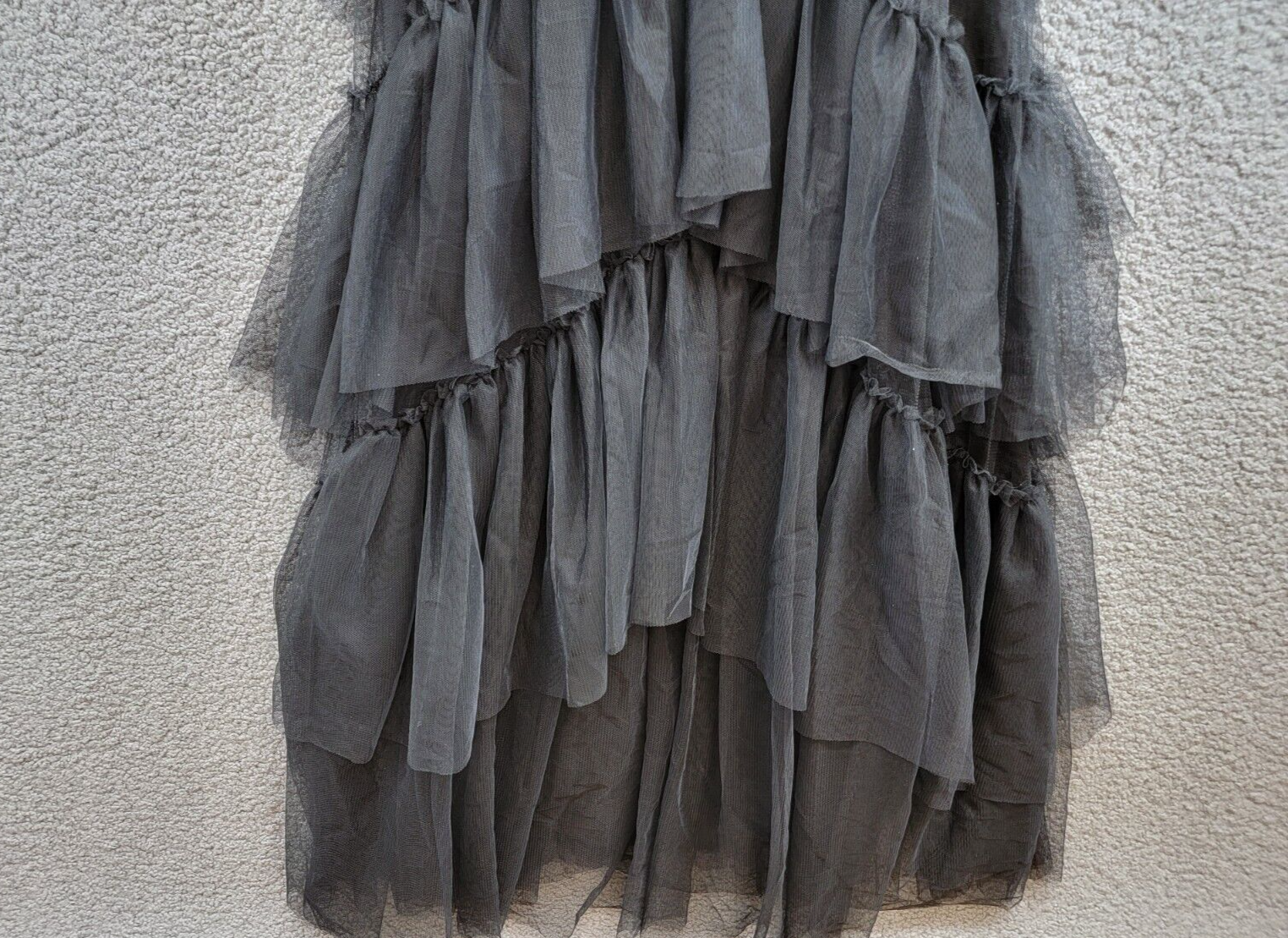 City Studio Corset Top Sweetheart-Neck Tiered-Mesh Gown Juniors' 3/4 Black Zip - Picture 4 of 17