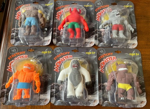 6 SEALED COMPLETE SET Stretchy Monster Stretchable Figures