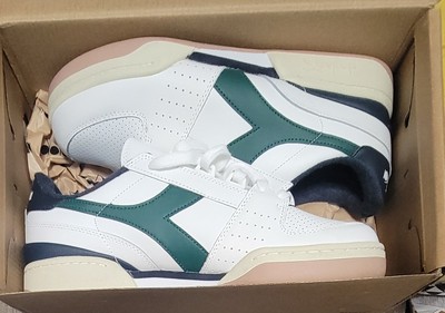 Diadora Davis Leather Retro Shoe White Green Mens 11 501 177354 C0451