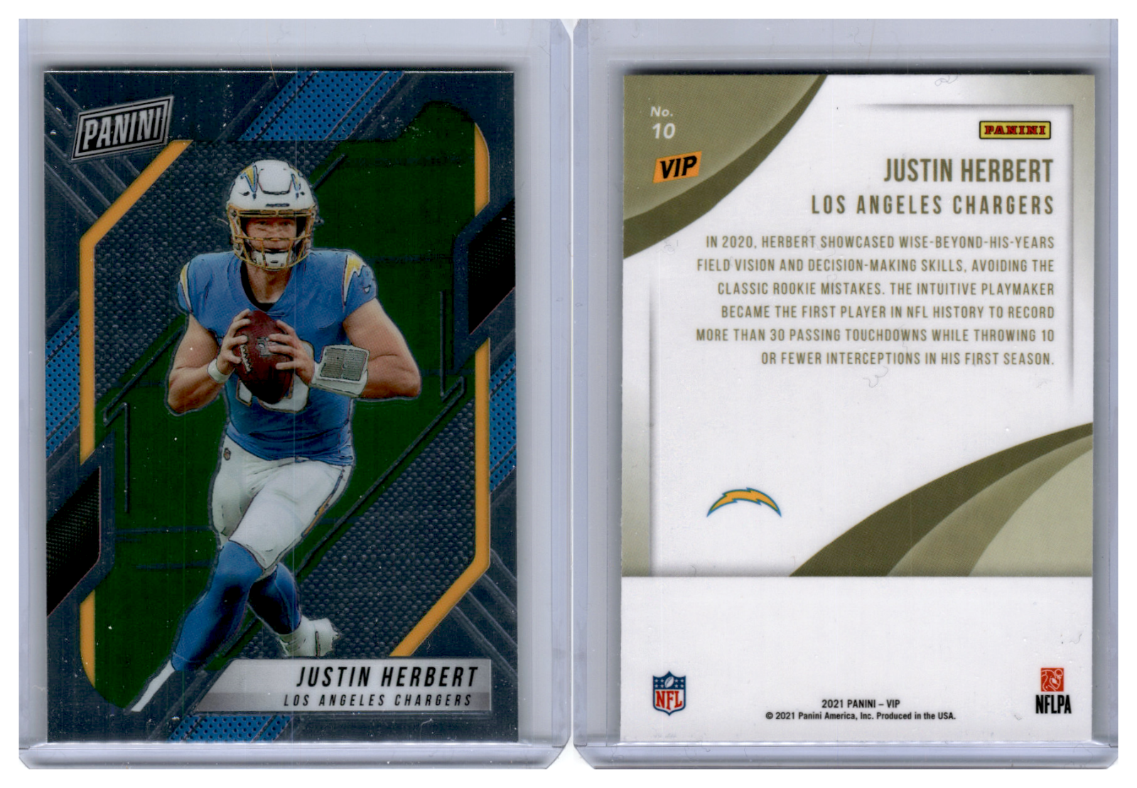 PANINI NFLカード GOLD STANDARD JUSTIN HERBERT LOS ANGELES CHARGERS 18/75 #103 送料無料 中古 IT1 2022 Panini National 2021 VIP Gold Pack Prizm Base Justin