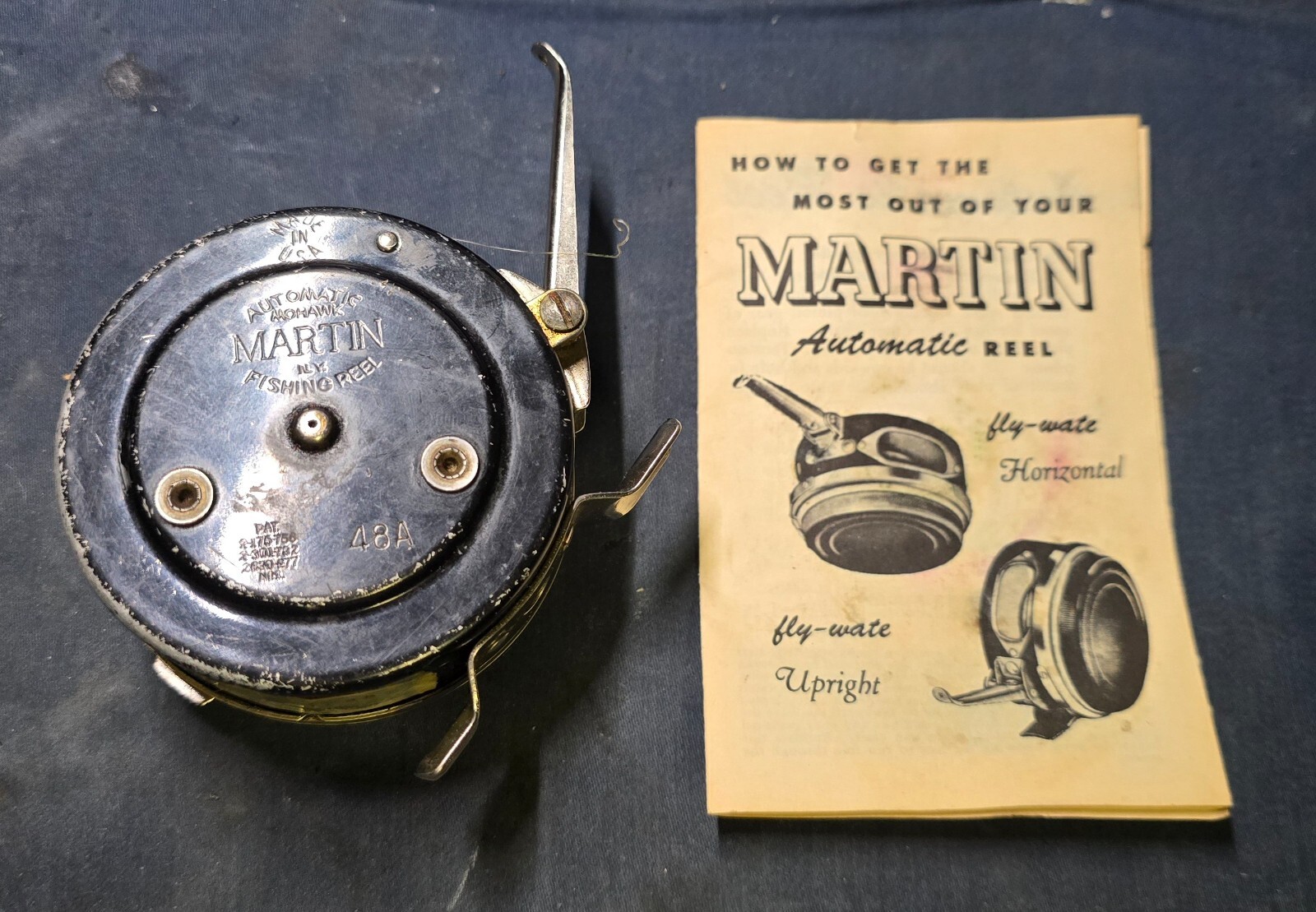 VINTAGE MARTIN MOHAWK #48A AUTOMATIC FLY FISHING REEL