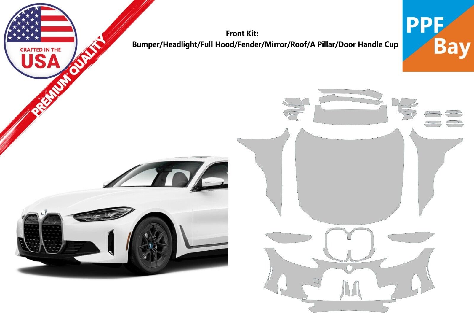Partial Hood Fender & Mirror Kit | BMW 8 SERIES GRAN COUPE 2022 Partial Hood Fender & Mirror Kit | BMW 8 SERIES GRAN COUPE 2022