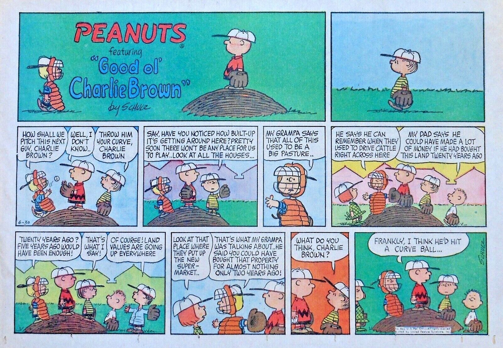 Peanuts by Charles Schulz - large half-page color Sunday Peanuts by Charles Schulz - large half-page color Sunday