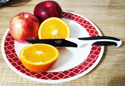  Kitchen  Fruit Knife With Cover 5'' Sharp Blade, Black White