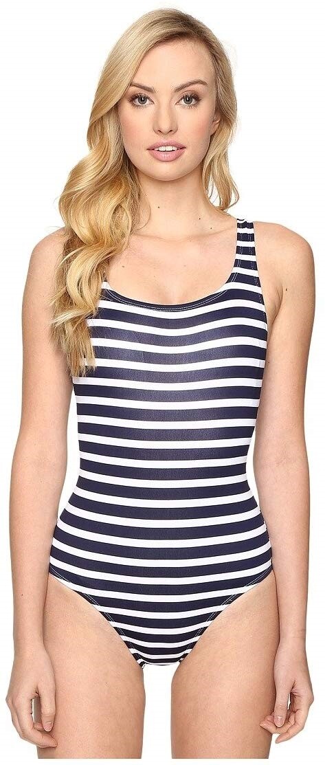 Tommy Bahama 171771 Breton Stripe Laced-Back One-Piece Women's Size 12