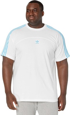 

Мужская футболка Adidas Originals с 3 полосками, Sky Rush/Белый, Маленький, Sky rush/white, HC2100