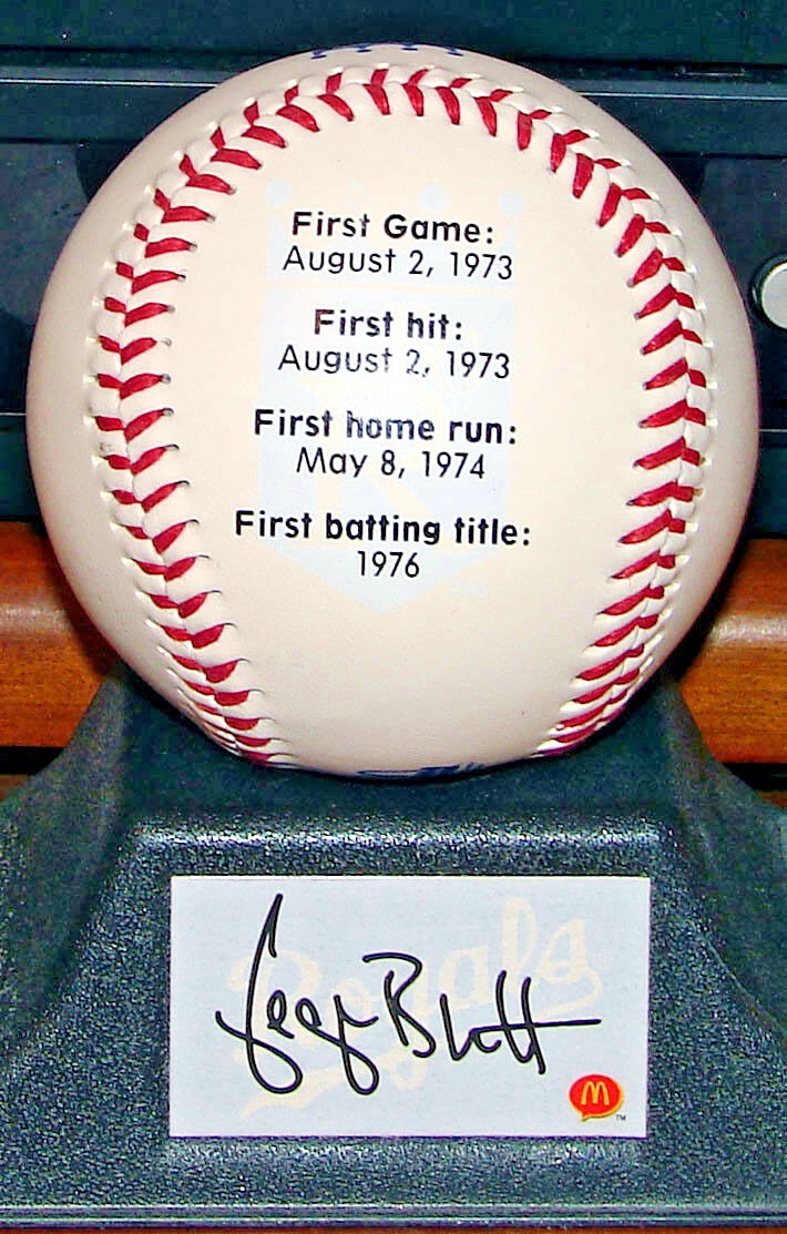 2 George Brett 1999 MLB Hall of Fame FotoBalls Red, Blue Stitches McDonald's