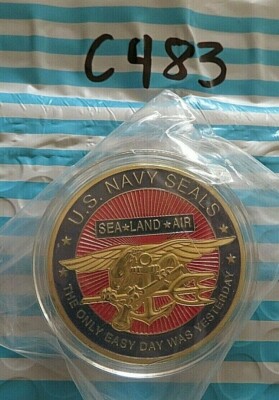 US NAVY SEALS SEA LAND AIR CHALLENGE COIN  C483