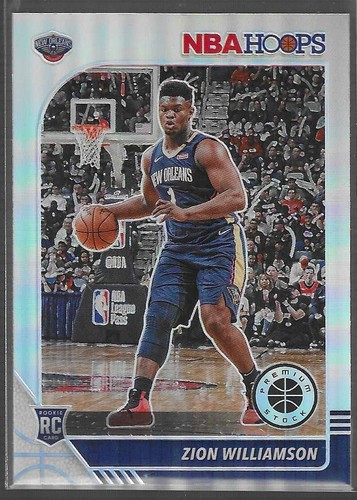 2019-20 Hoops Premium Stock Zion Williamson Silver Prizm