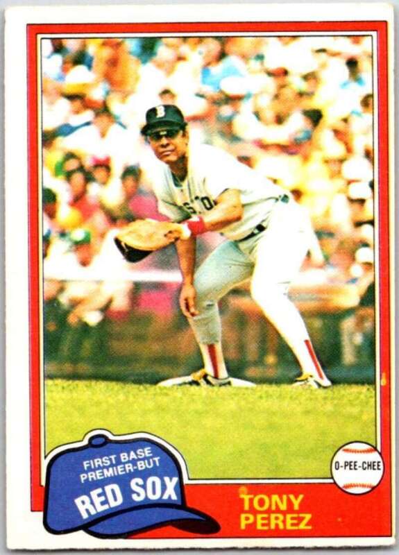 1981 O-pee-chee Mlb #231 Tony Perez  Boston Red Sox V47703
