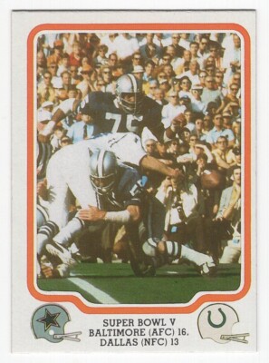 1979 Fleer Team Action Super Bowl V Football Card #61 - Dallas Cowboys