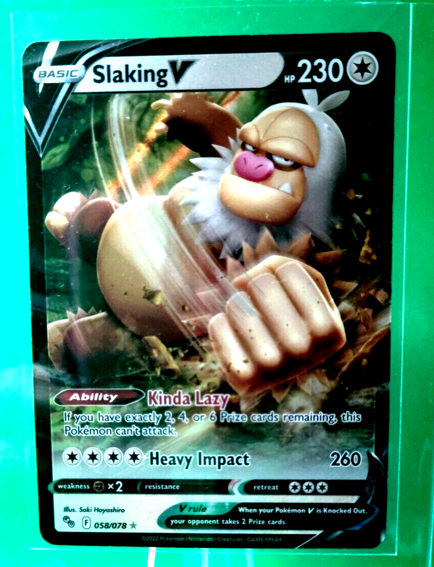 Slaking V HP230 2022 Collectible Pokemon Trading Card No Slaking V HP230 2022 Collectible Pokemon Trading Card No