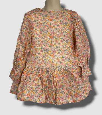 $150 Bardot Junior Girl's Beige Amelia Ditsy Floral Mini Dress Size 7