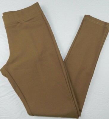 TEMPO PARIS pants size SMALL Women's brown leggings pull on ponte NEW (ab19)