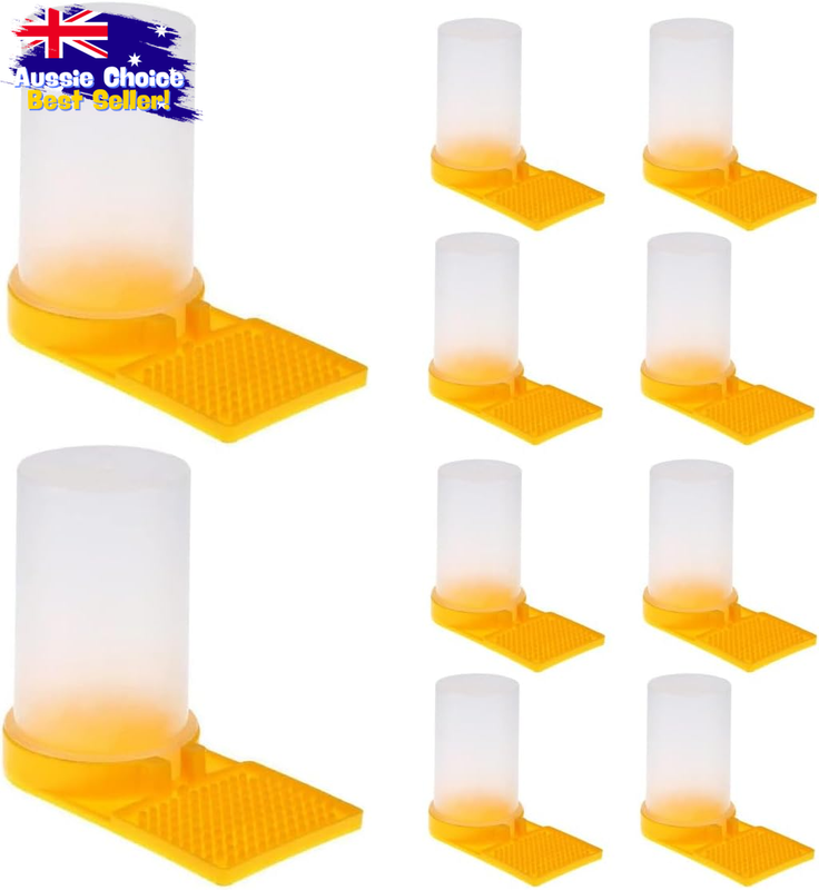 10PCS Bee Feeder Kit, High Capacity Beekeeping Feeders, Clear Hive Entrance