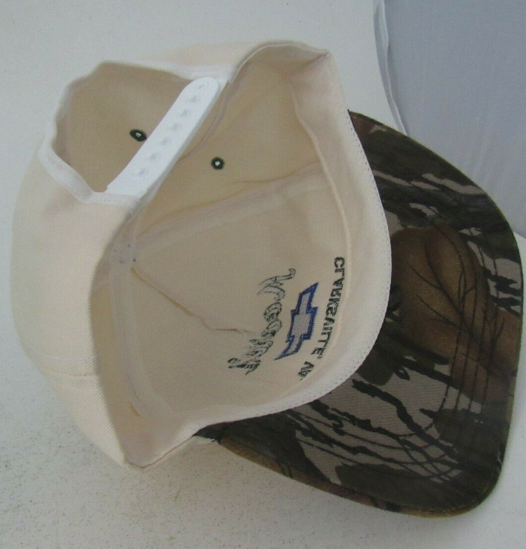 Vintage Chevrolet Dealership Trucker Hat Cap Camo Snapback Chevy Advertising A13