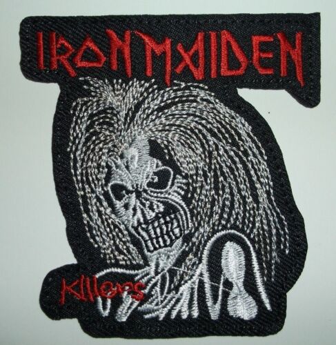 Iron Maiden Killers Patch~Embroidered Applique~3" x 3 1/4"~Iron or Sew On~Skull