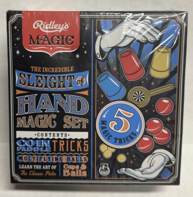 Ridley's The Incredible Sleight of Hand Magic Set Coin Paddle Classic Palm