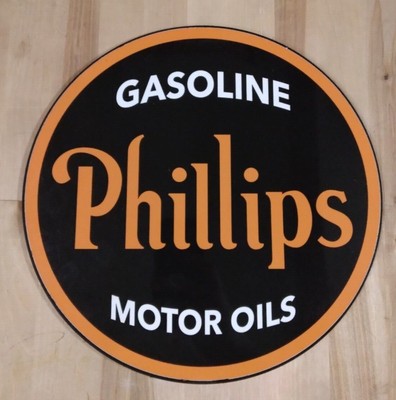 Phillips 66 Gasoline Motor Oils Sign 12 Inch Aluminum