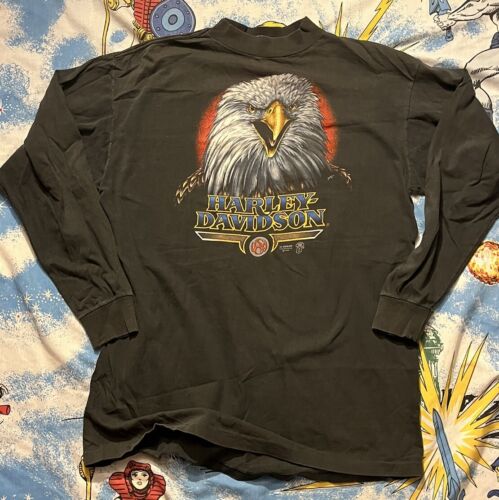 Vtg Harley Davidson 3D Emblem Vintage Long Sleeve Shirt Vtg Harley Davidson 3D Emblem Vintage Long Sleeve Shirt