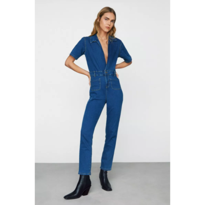 Nasty gal hotsell denim jumpsuit